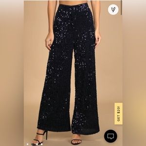 Velvet sequin pants